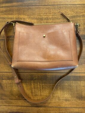 Madewell Classic Brown Leather Crossbody Bag - Women's Shoulder Bag